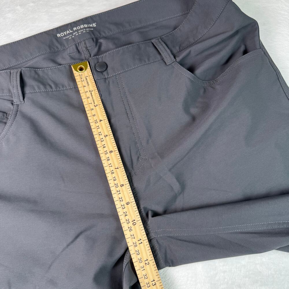 Royal Robbins Pants Mens 38x32 Gray Stretch Hiking Travel Outdoor Active Pants - Picture 4 of 12